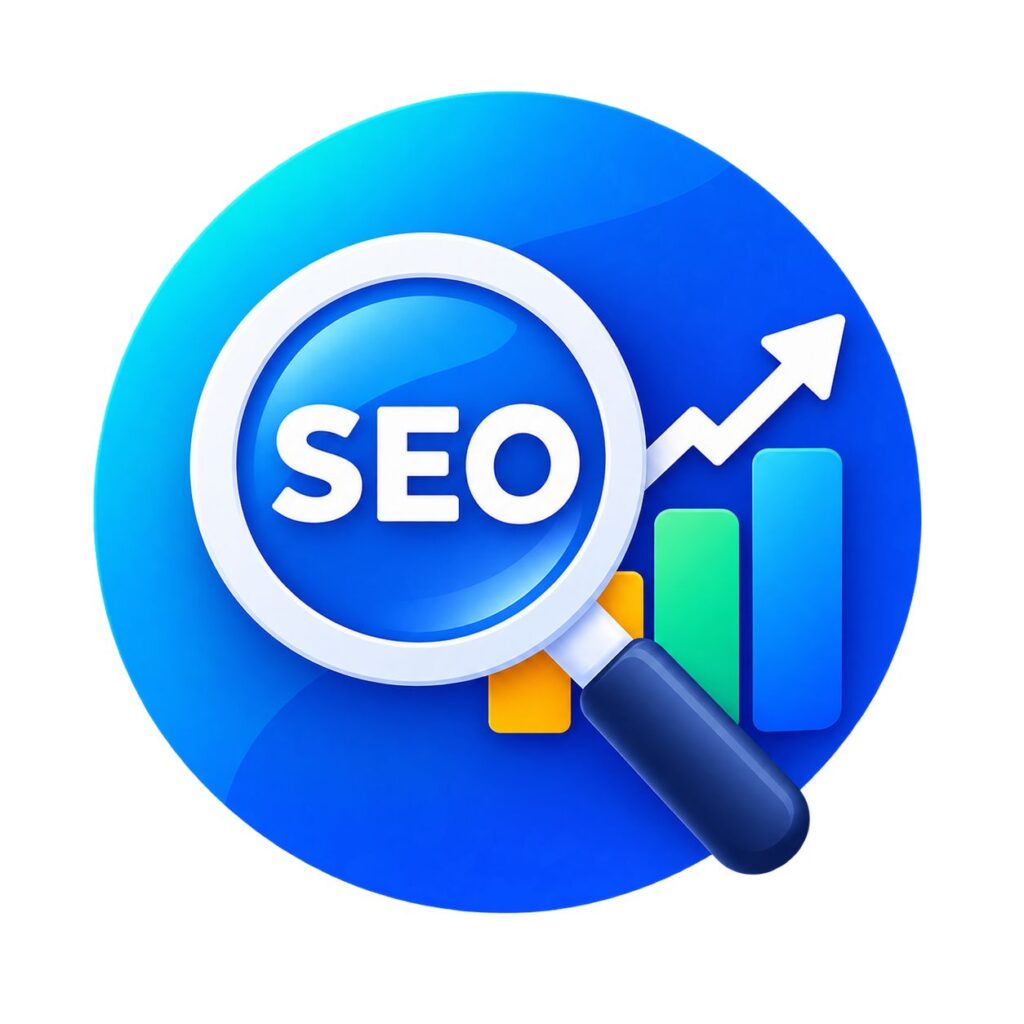 SEO tools and search optimization icon